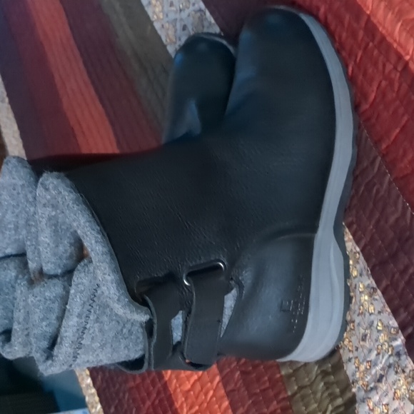 WOOLRICH* genuine leather size 8 velcro closure rubber sole wool lined boots - Picture 14 of 17